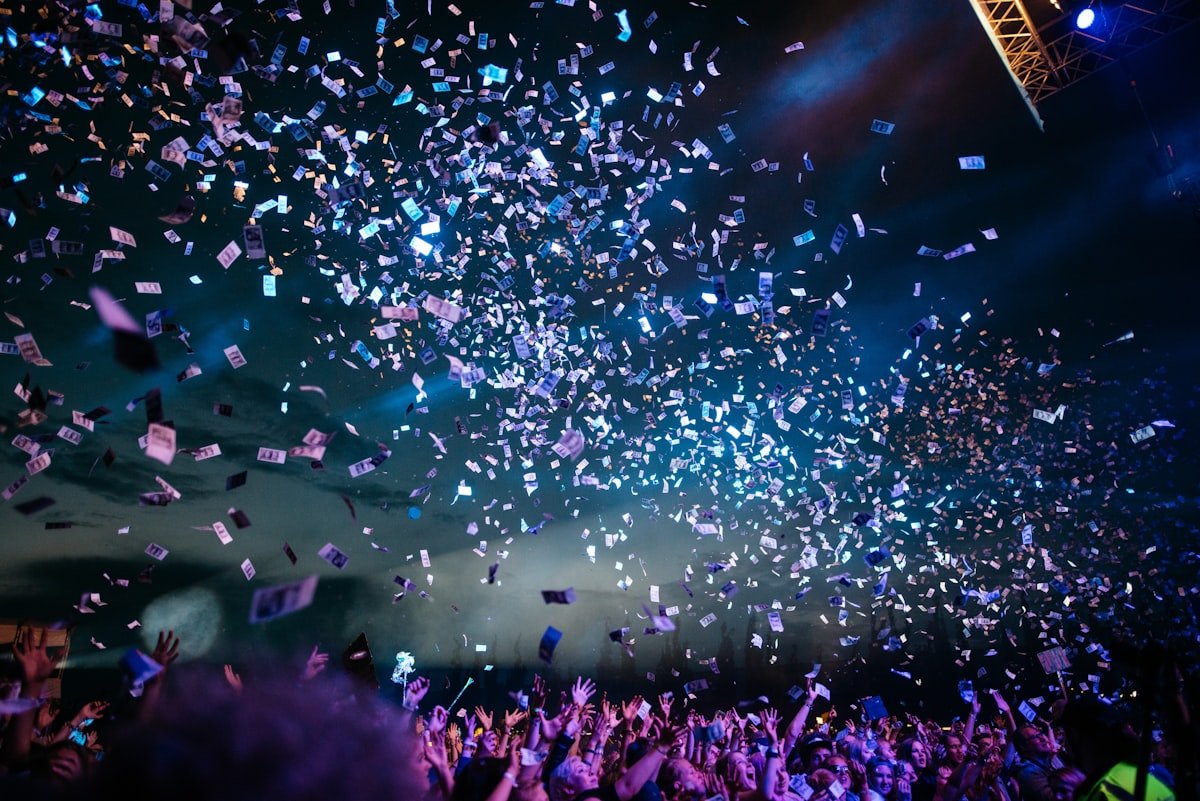 Star night stage celebration